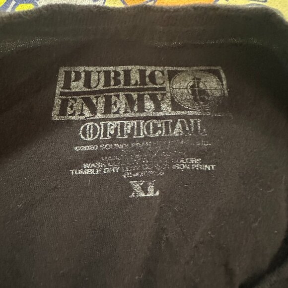 Public Enemy Chuck D and Flavor Flav Official Hip Hop Men's Black Shirt XL - Picture 2 of 3